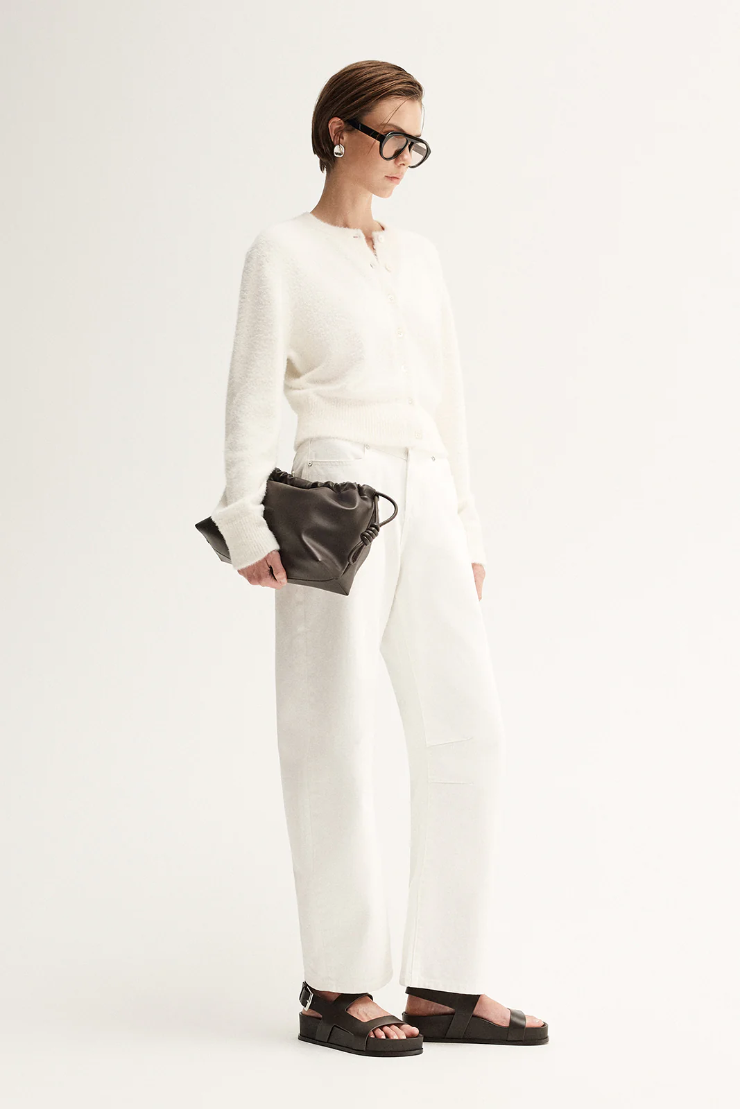 Posie Knit Cardigan White - Image 4