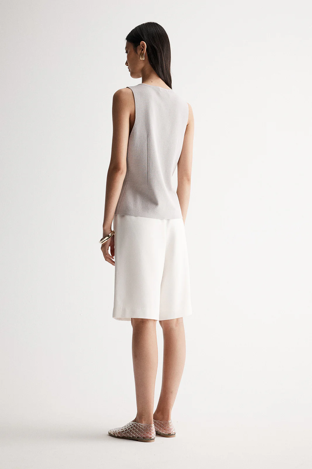 Quincey Knit Vest Stone - Image 4