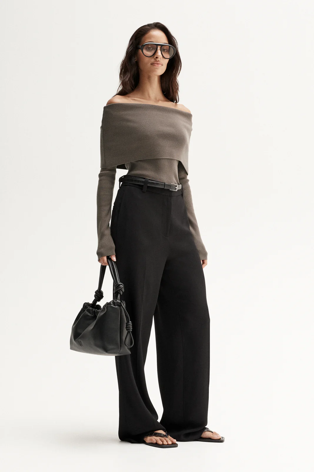 Sadie Knit Top Taupe - Image 3