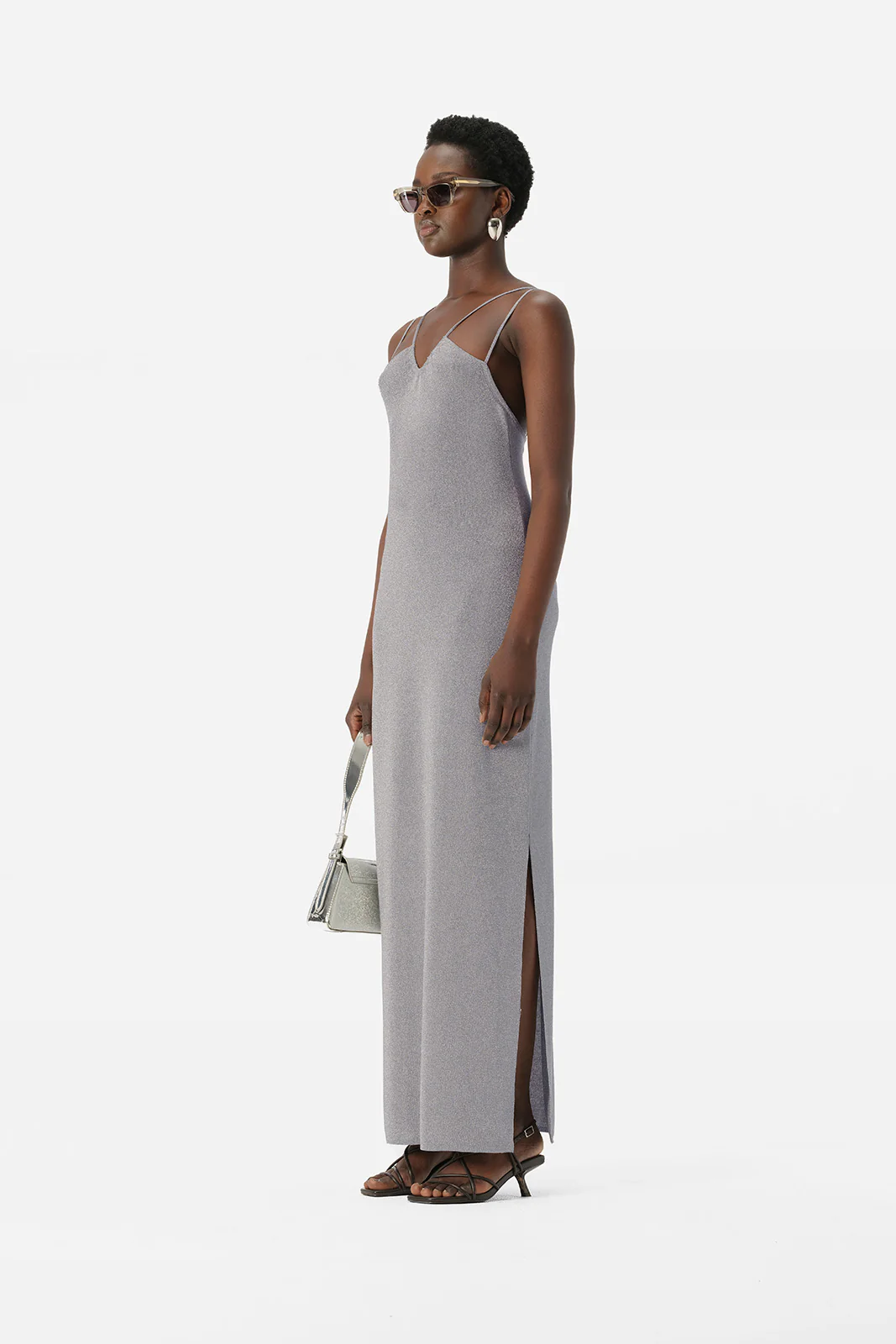 Selene Knit Dress Chrome - Image 3