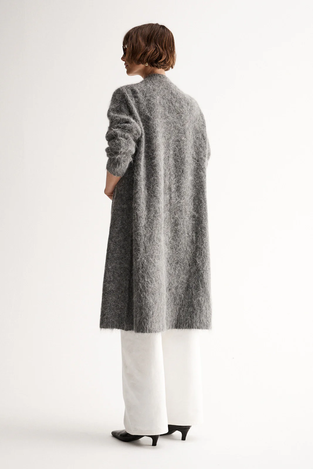 Simone Knit Cardigan Charcoal Marle - Image 5