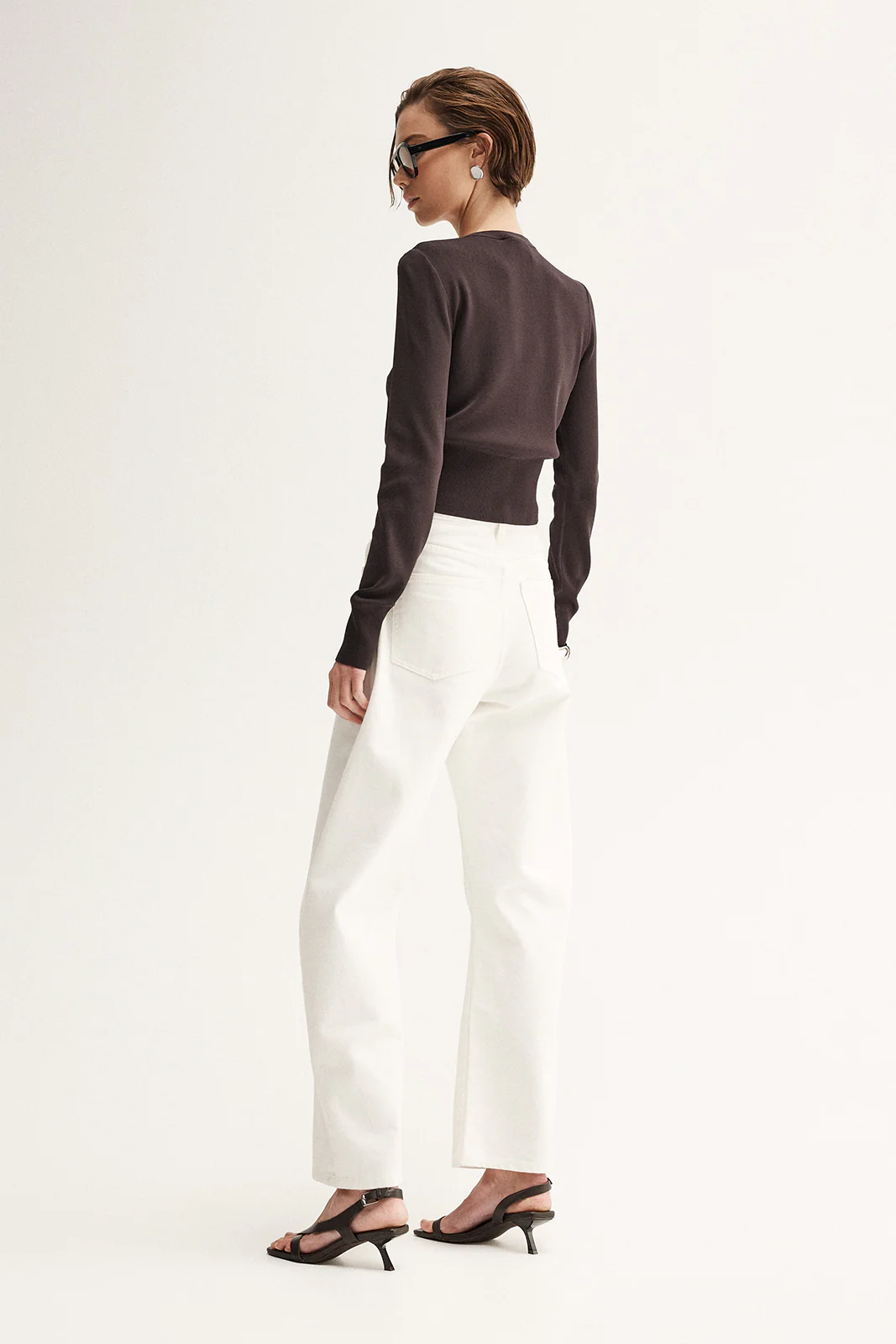 Victoria Knit Cardigan Chocolate - Image 4