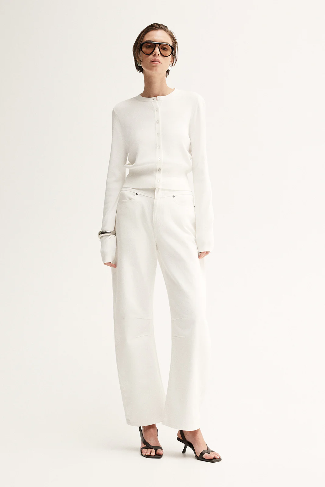 Victoria Knit Cardigan White - Image 5