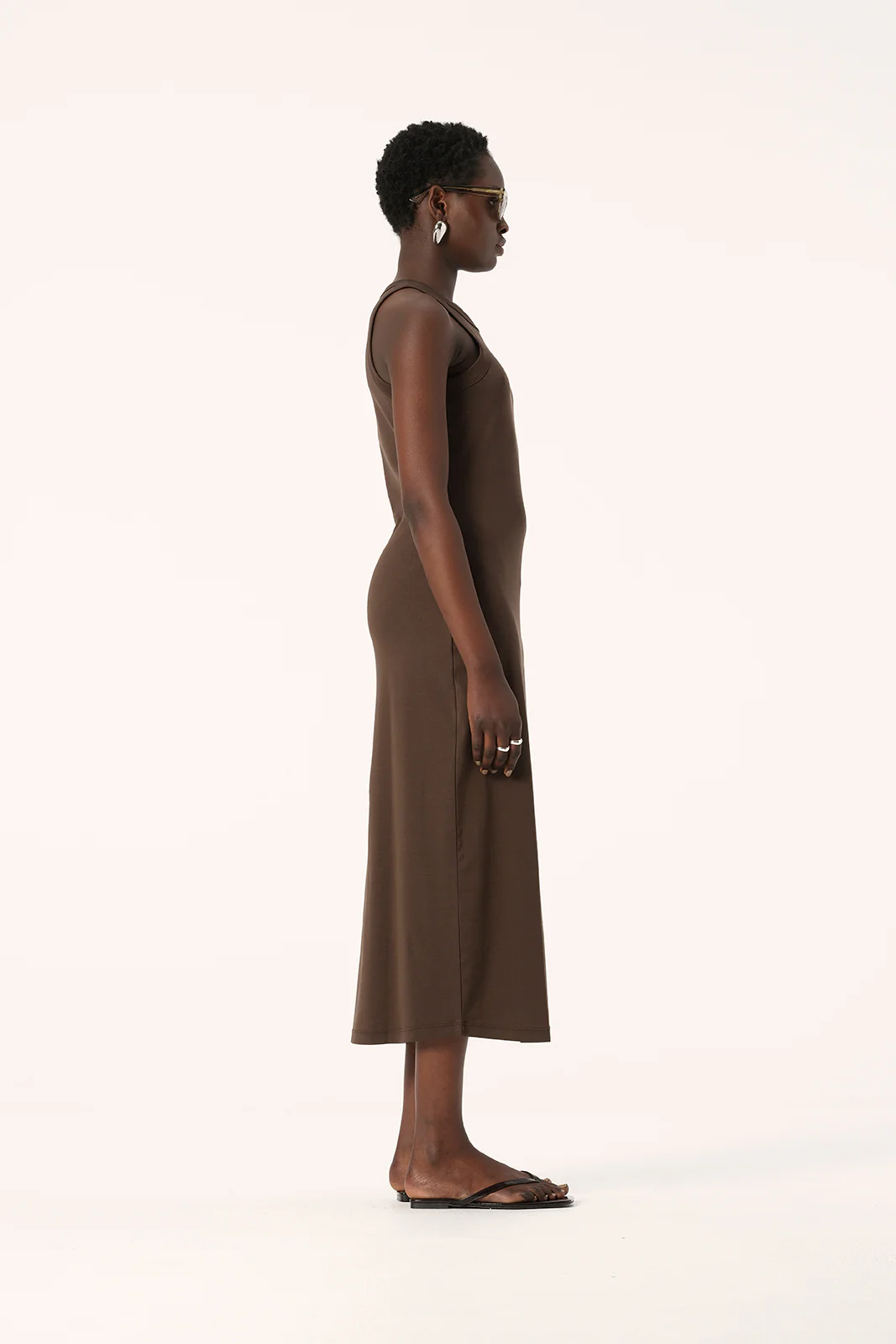 Zoe Tank Dress Chocolate - Image 6